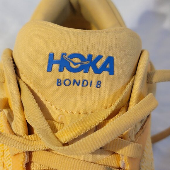 Hoka One One Bondi 8 ‘Impala/Cyclamen Running Gym Training Women’s Sz 5B Yellow - Picture 7 of 15